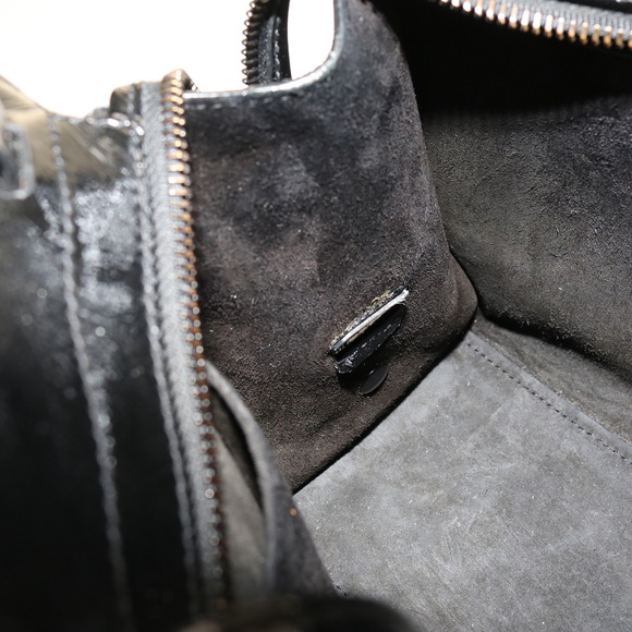 Saint Laurent Baby Cabas Handbag Enamel Black - Picture 6 of 10